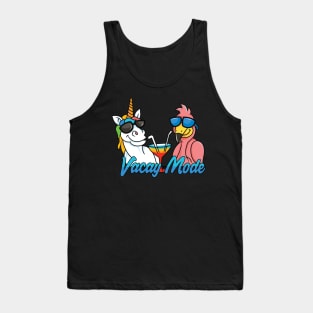 Vacay Mode Funny Cartoon Celebration Tank Top